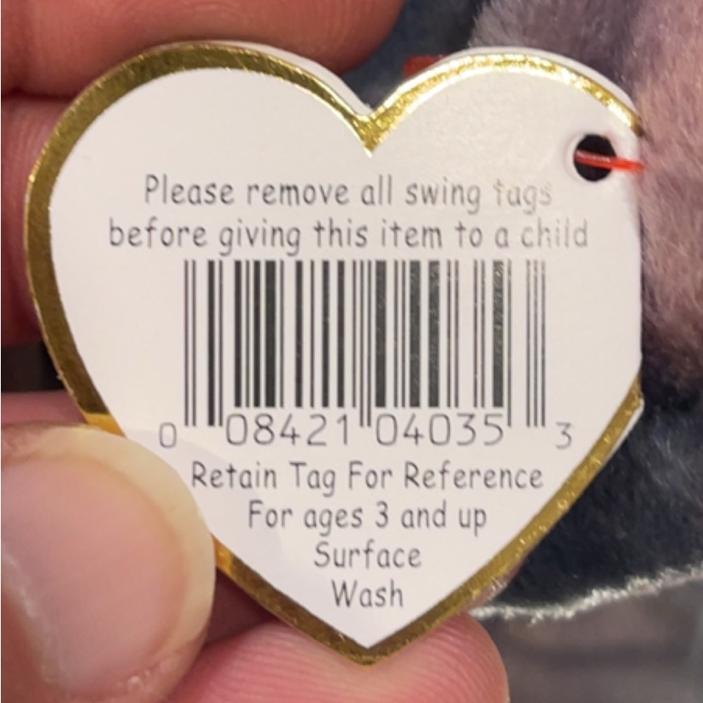 ‘96 - Ty - Tye Dye Batty the Bat Beanie Baby - Picture 8 of 13